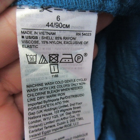 Banana Republic Twist Front Dress 6 Blue Midi V Neck Tank Casual Boho Party 338 - Picture 4 of 12